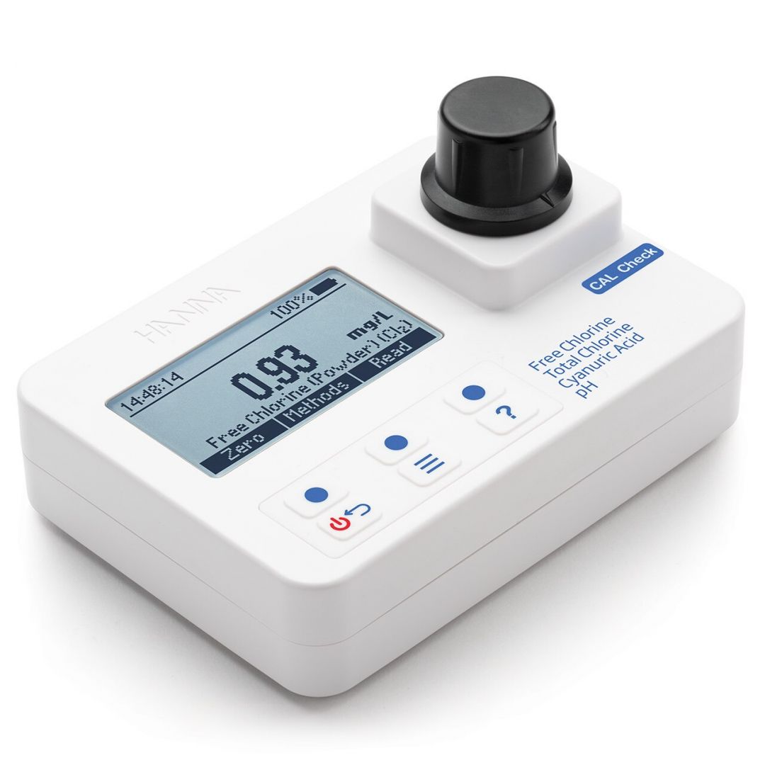 HI97725 Fotometer na voľný a celkový chlór, kyselinu kyanúrovú a pH