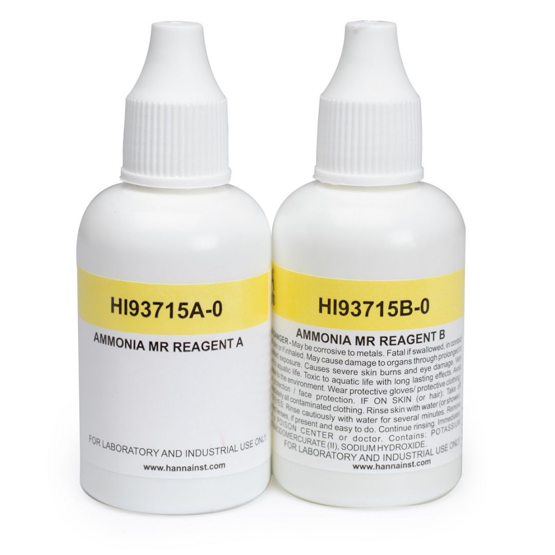 HI93715-01 Reagencie na amoniak (NH3-N), stredný rozsah, 100 testov