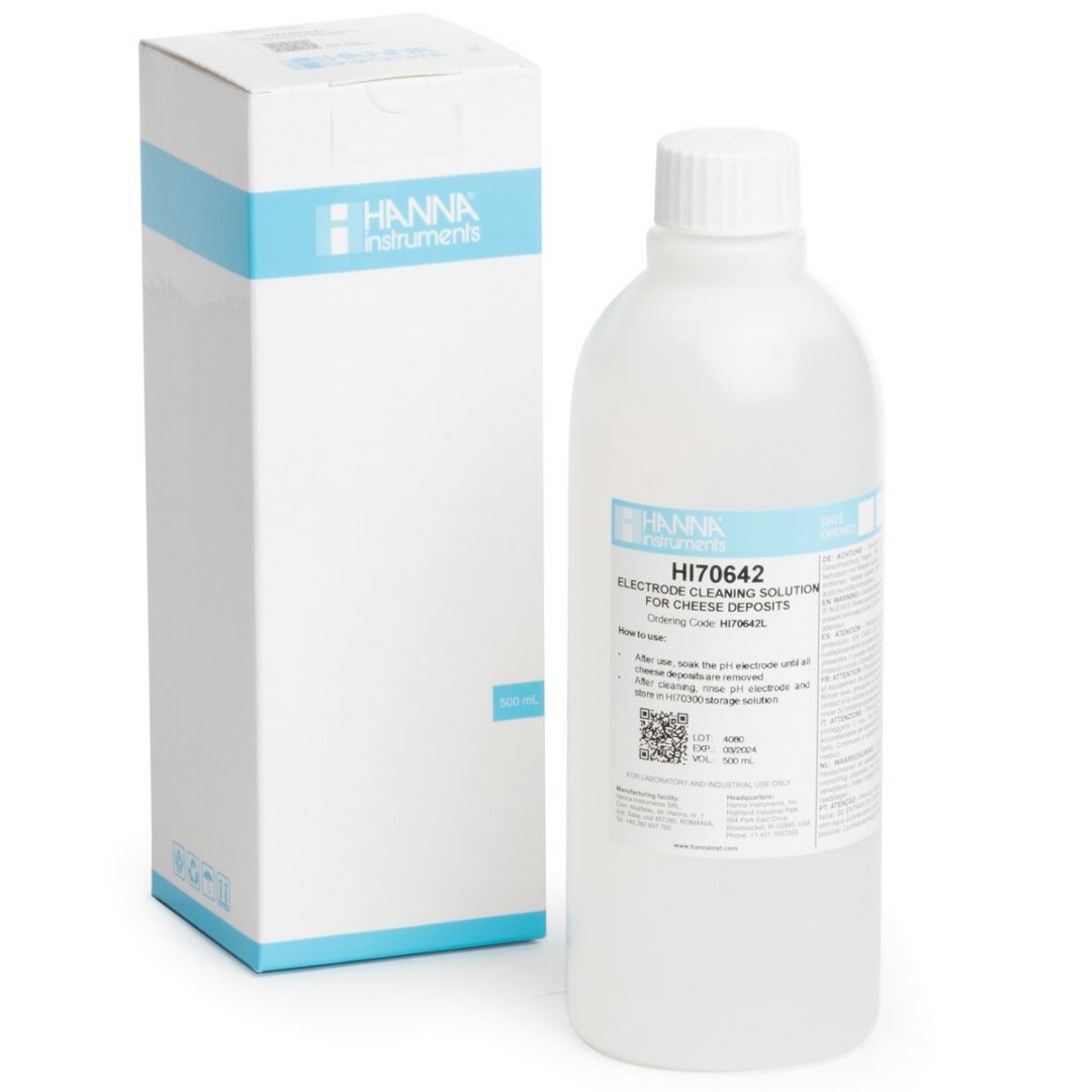 HI70642L Čistiaci roztok pre elektródy na syrové usadeniny, 500 ml