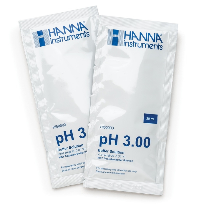 HI50003-02 Kalibračný roztok pH 3,00 s certifikátom, 25 x 20 ml