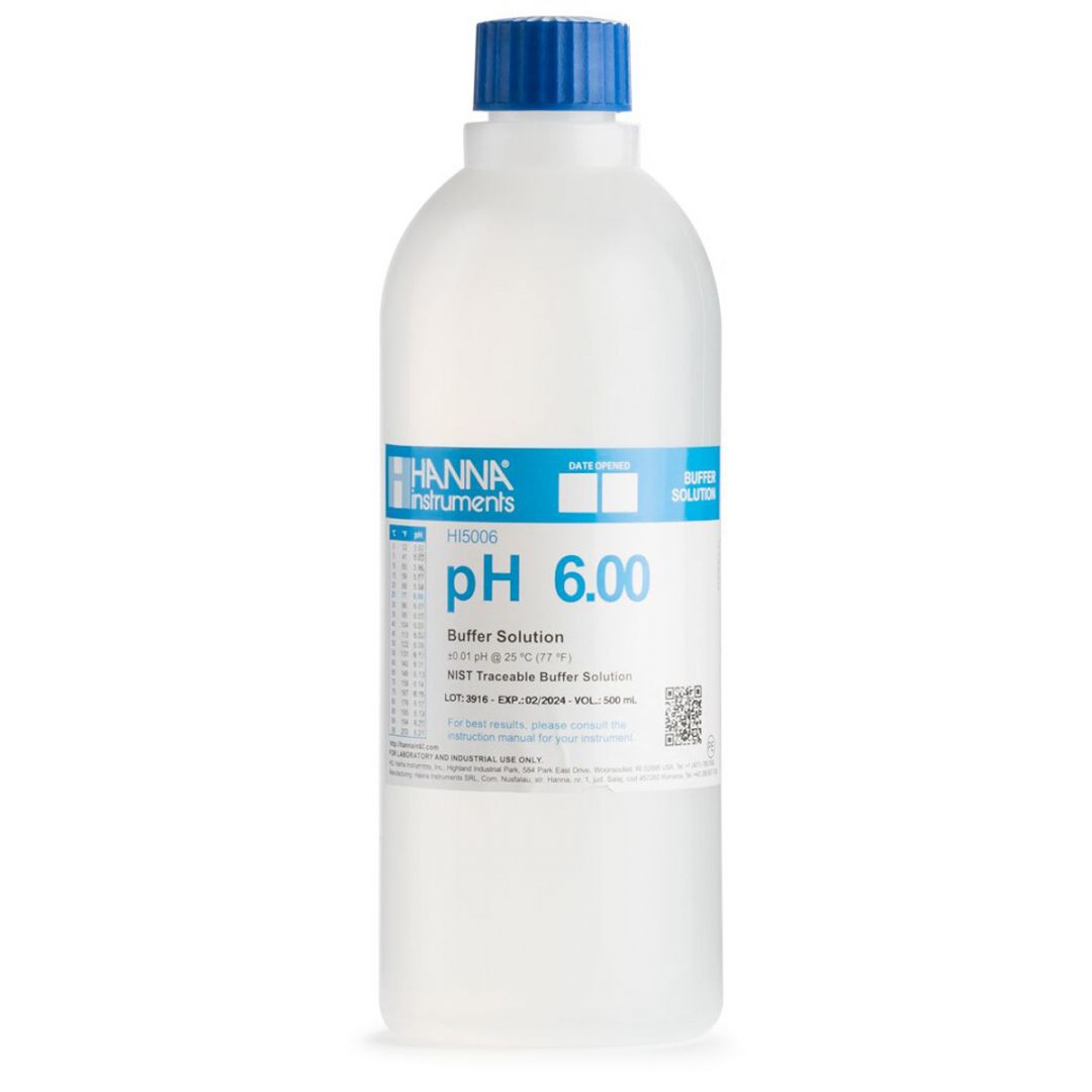 HI5006 Kalibračný roztok pH 6,00 s certifikátom, 500 ml