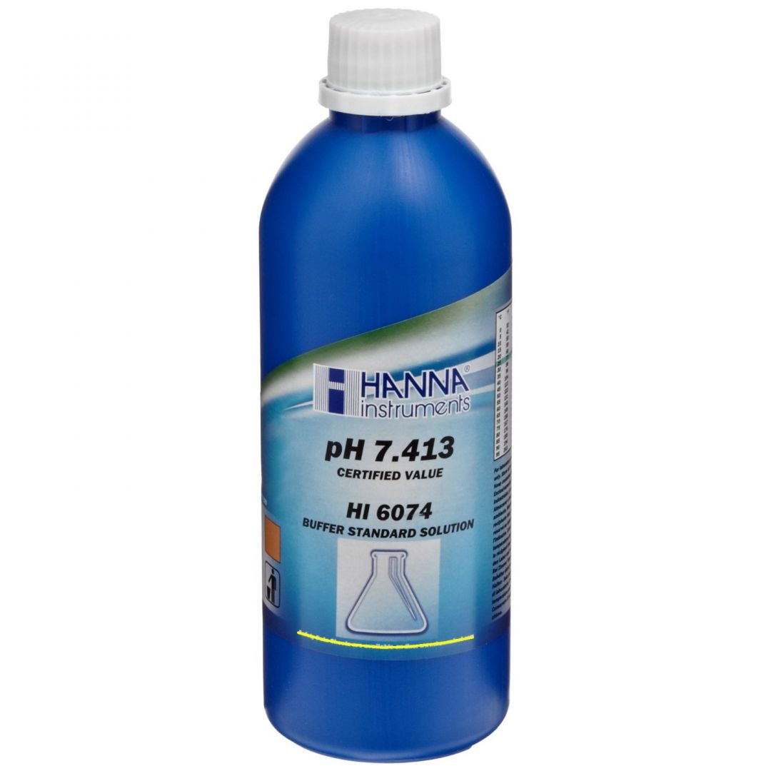 HI6074 Millesimal Kalibračný roztok pH 7,413 s certifikátom, 500 ml