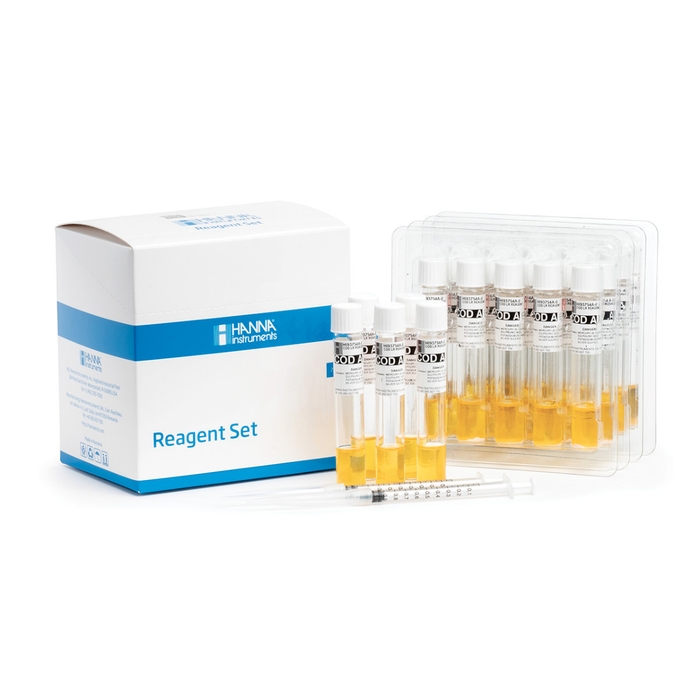 HI93754A-25 Reagenčná sada na chemickú spotrebu kyslíka, nízky rozsah, metóda EPA, 25 testov